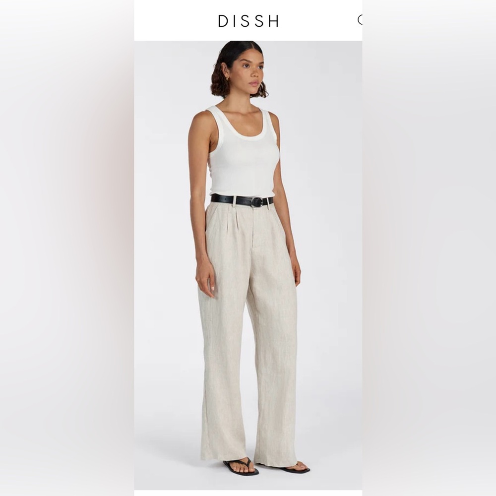DISSH size 2 linen pants, tan
